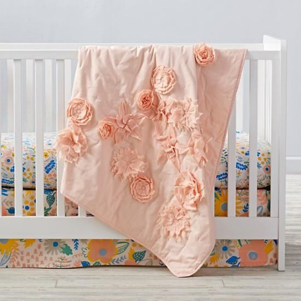 Toddler Sized Floral Rush Quilt